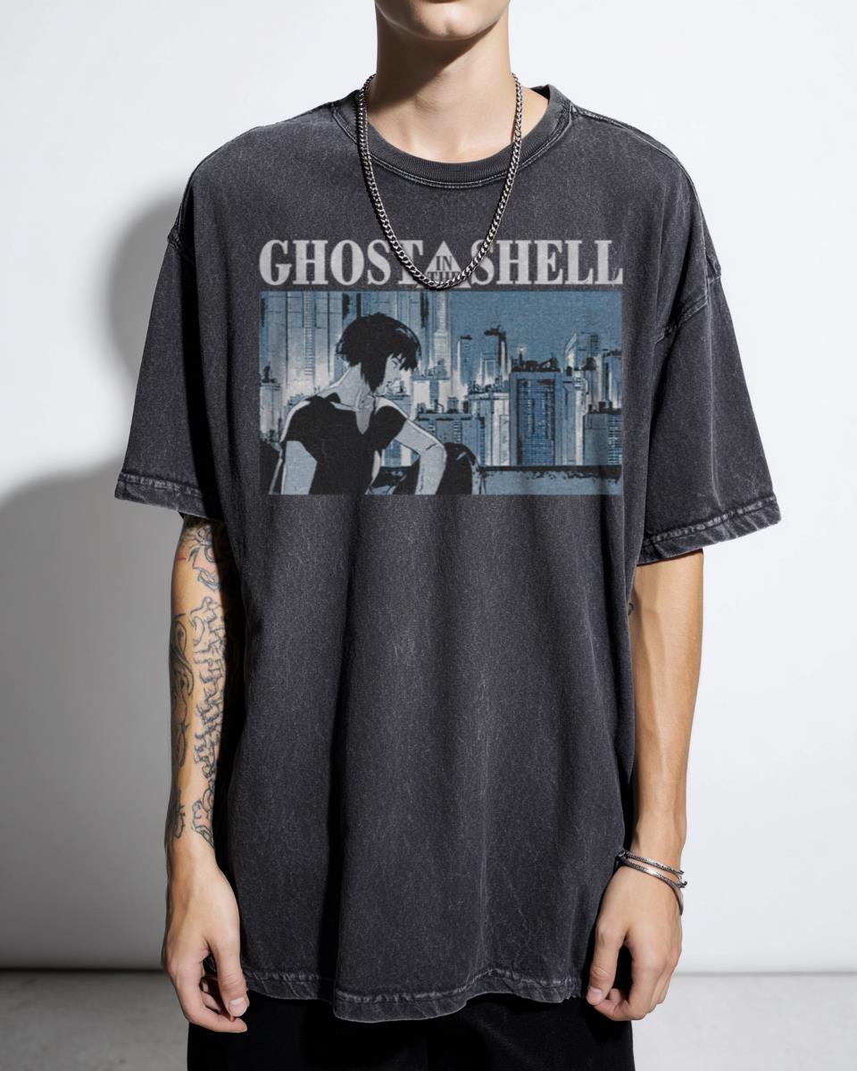 Ghost in the Shell Motoko Anime Manga T-Shirt - Cyberpunk Sci-Fi Fan Unisex