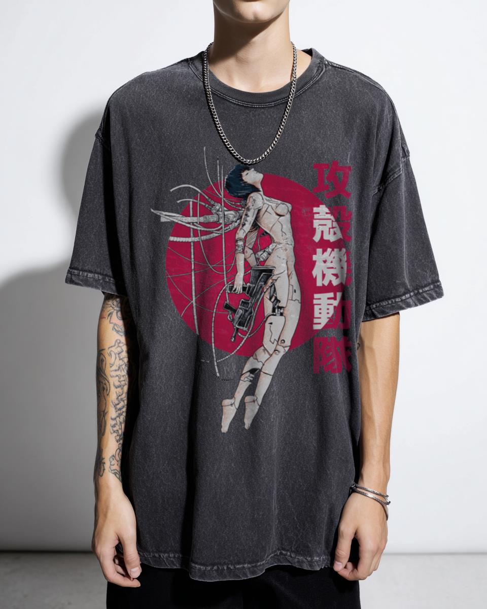 Ghost in the Shell Rising Sun Cyberpunk Tee