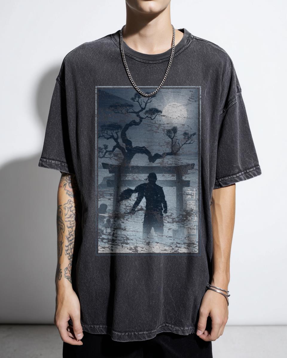 Ghost of Tsushima 'Moon' T-Shirt | Jin Sakai Samurai Gaming Tee