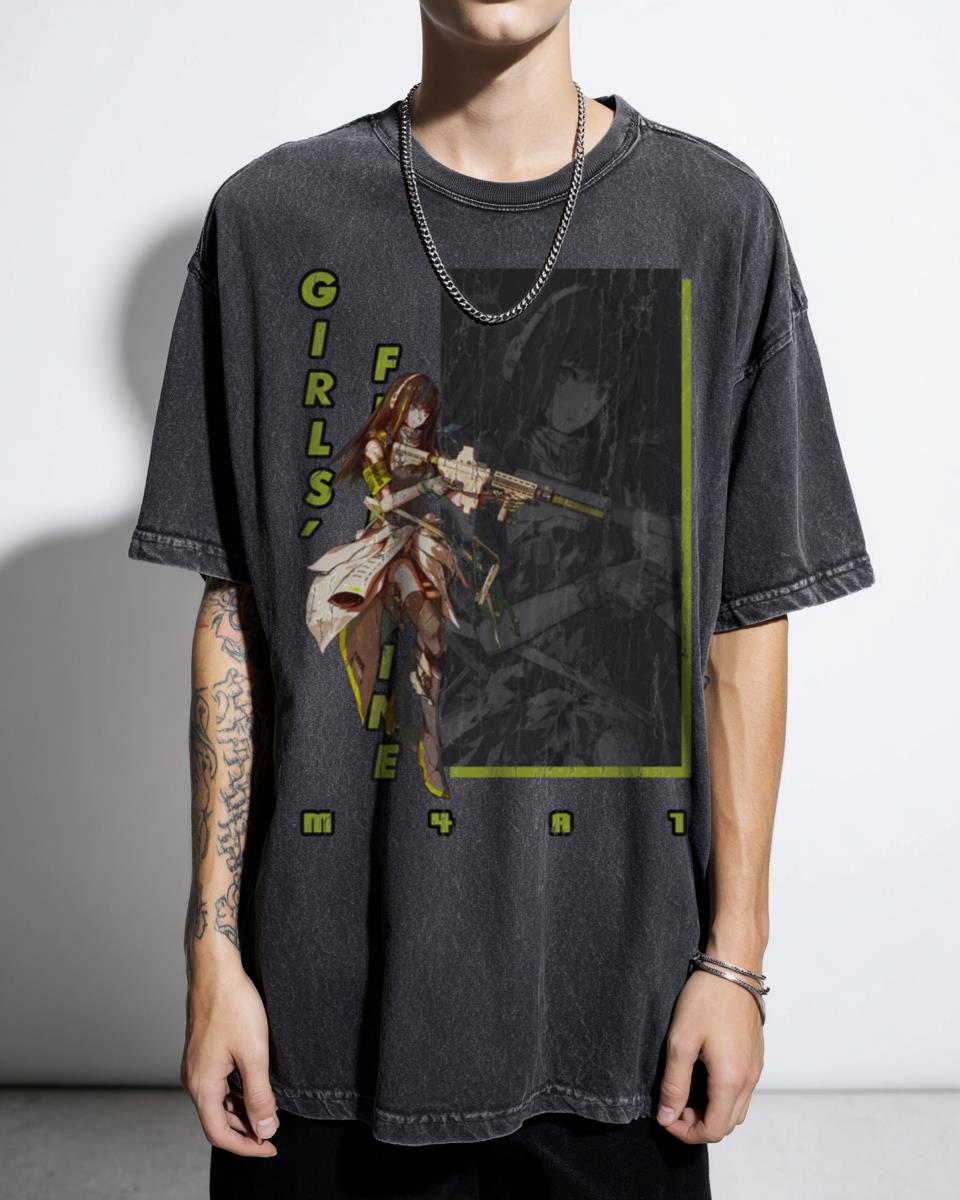 Girls Frontline M4A1 T-Doll Anime T-Shirt - Tactical Waifu Gaming Fan Gear