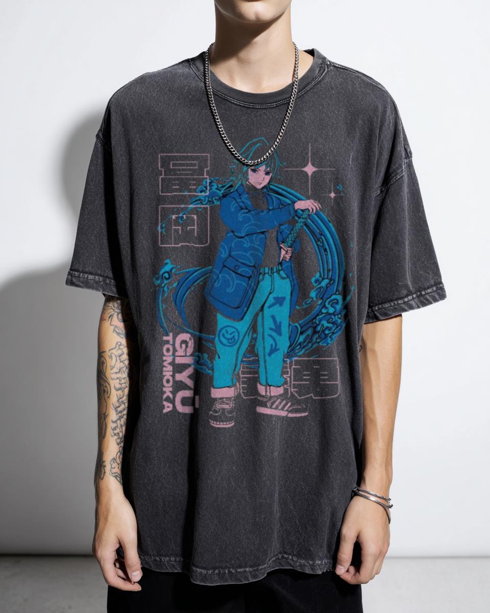Giyuu Water Hashira Demon Slayer Manga T-Shirt - Anime Fan Art
