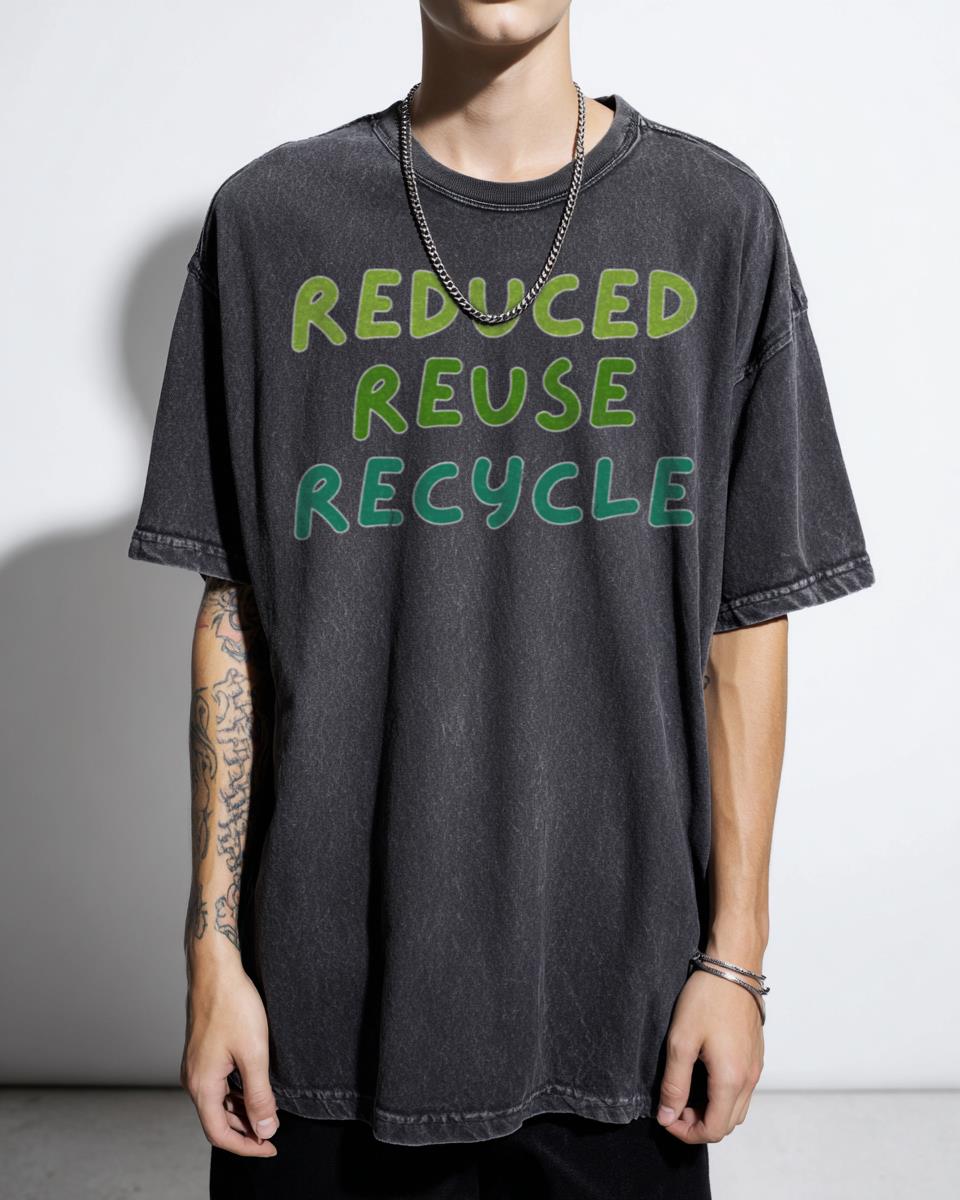 Go Green 'Reduced Reused Recycle' T-Shirt - World Environment Day Unisex