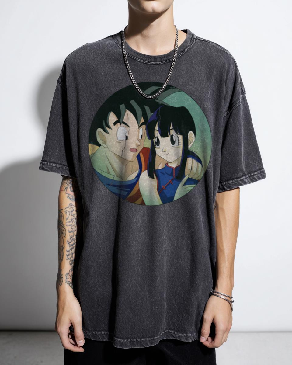 Gochi Goku and Chichi Anime Couple T-Shirt - Dragon Ball Z Fan Apparel