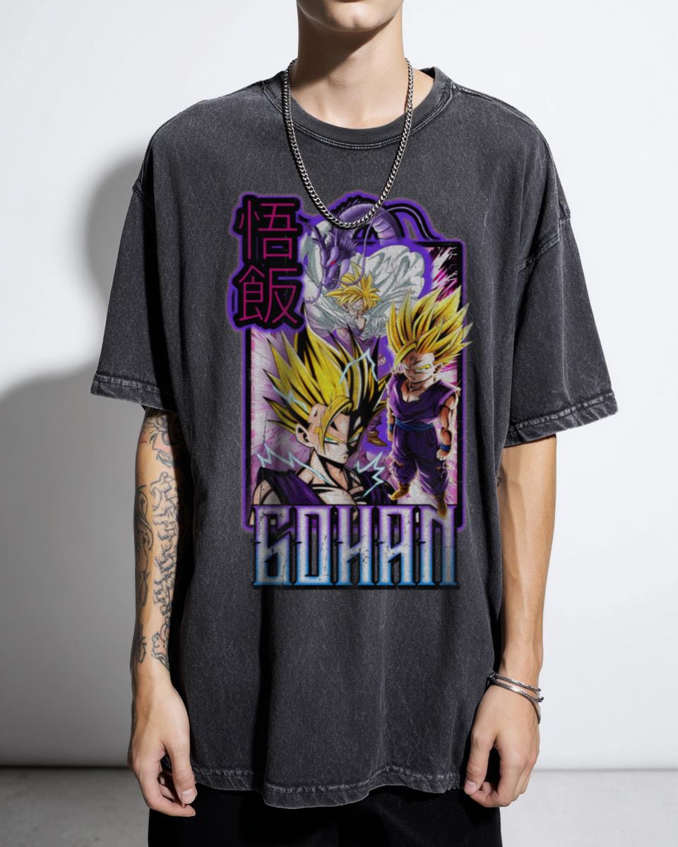 Gohan Super Saiyan 2 DBZ Anime T-Shirt - Retro 90s Dragon Ball Z Art
