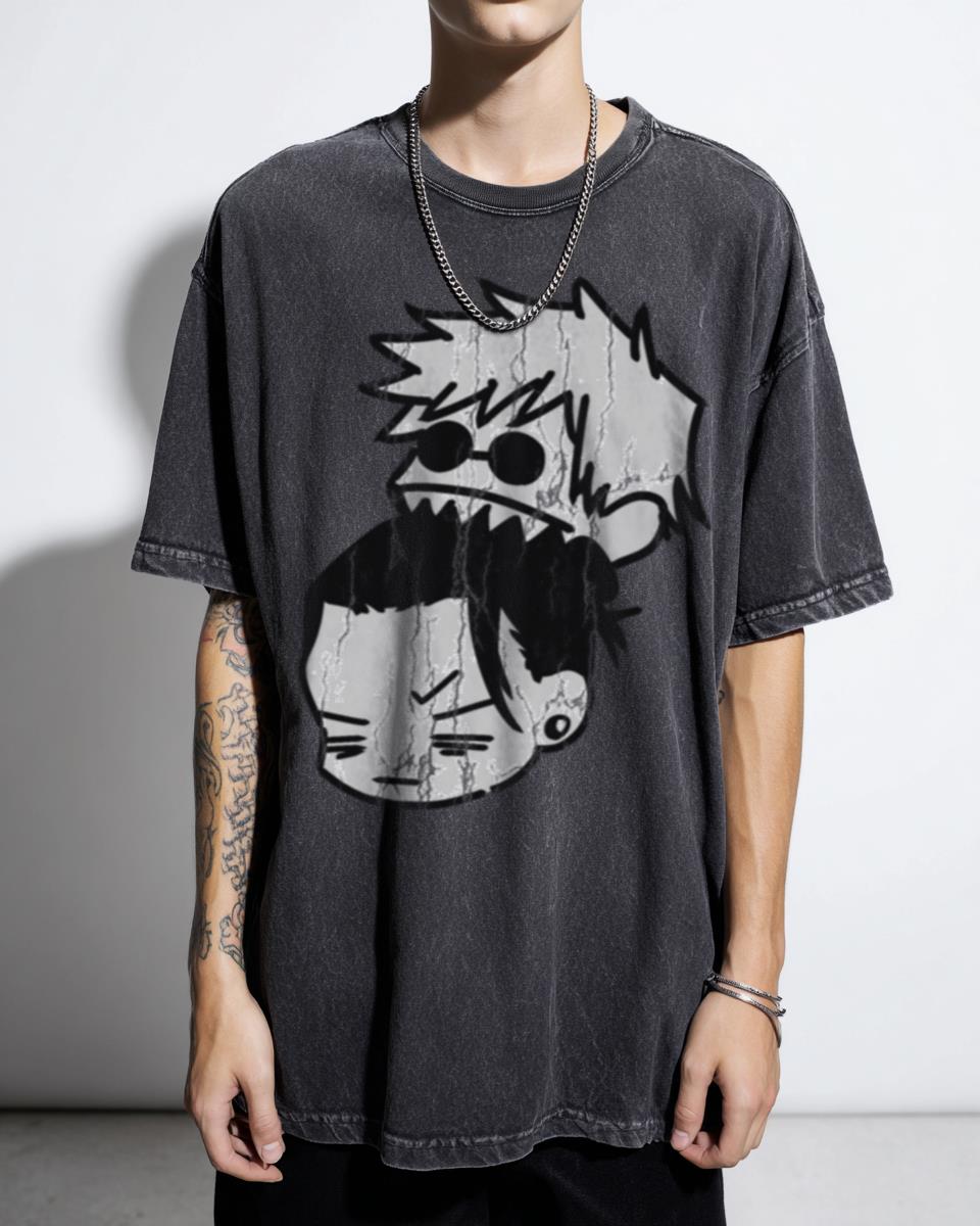 Gojo Bites Geto Chibi Jujutsu Kaisen T-Shirt - Satosugu JJK Anime Fan Unisex