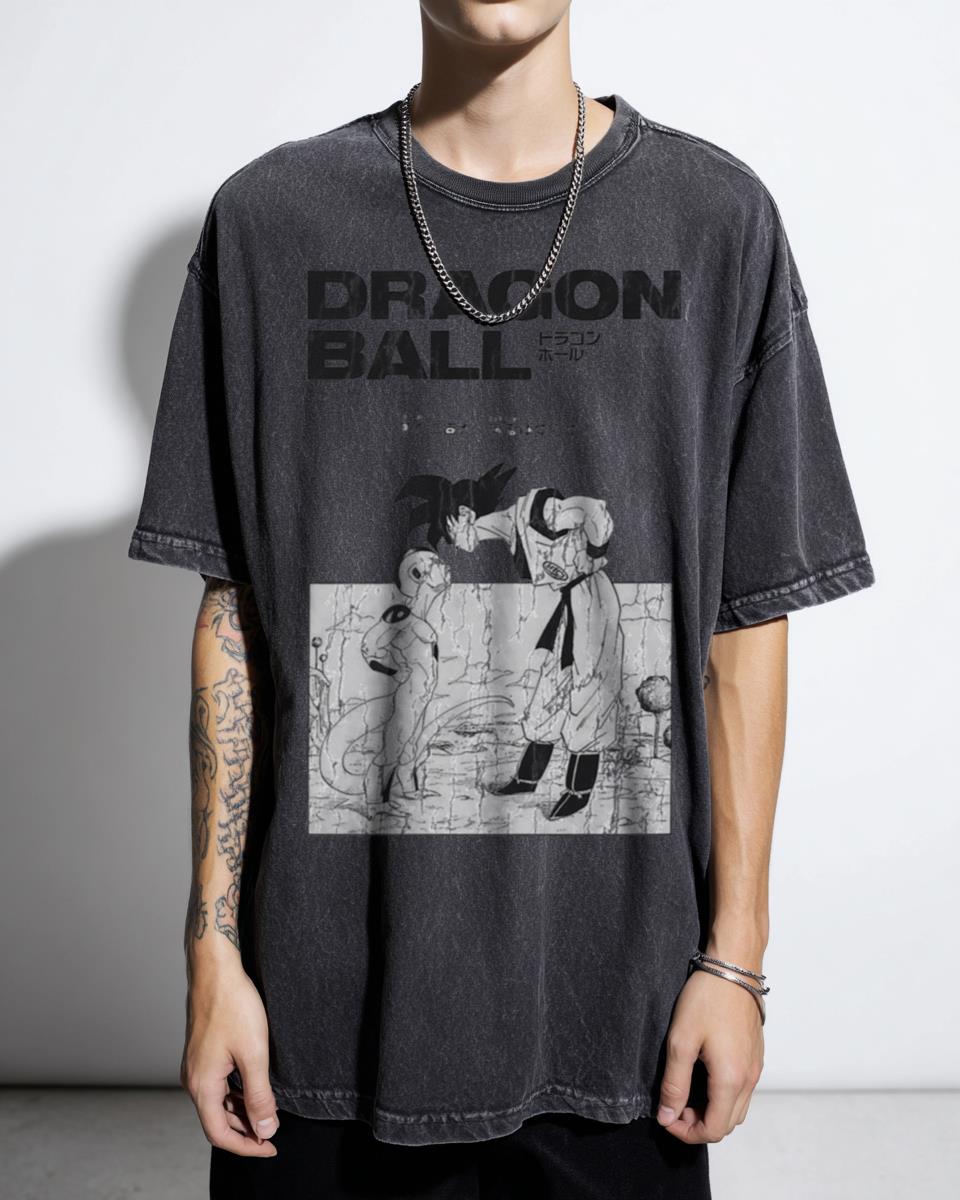 Goku and Frieza Staredown Dragon Ball Z Classic Anime T-Shirt - Retro DBZ Battle Apparel