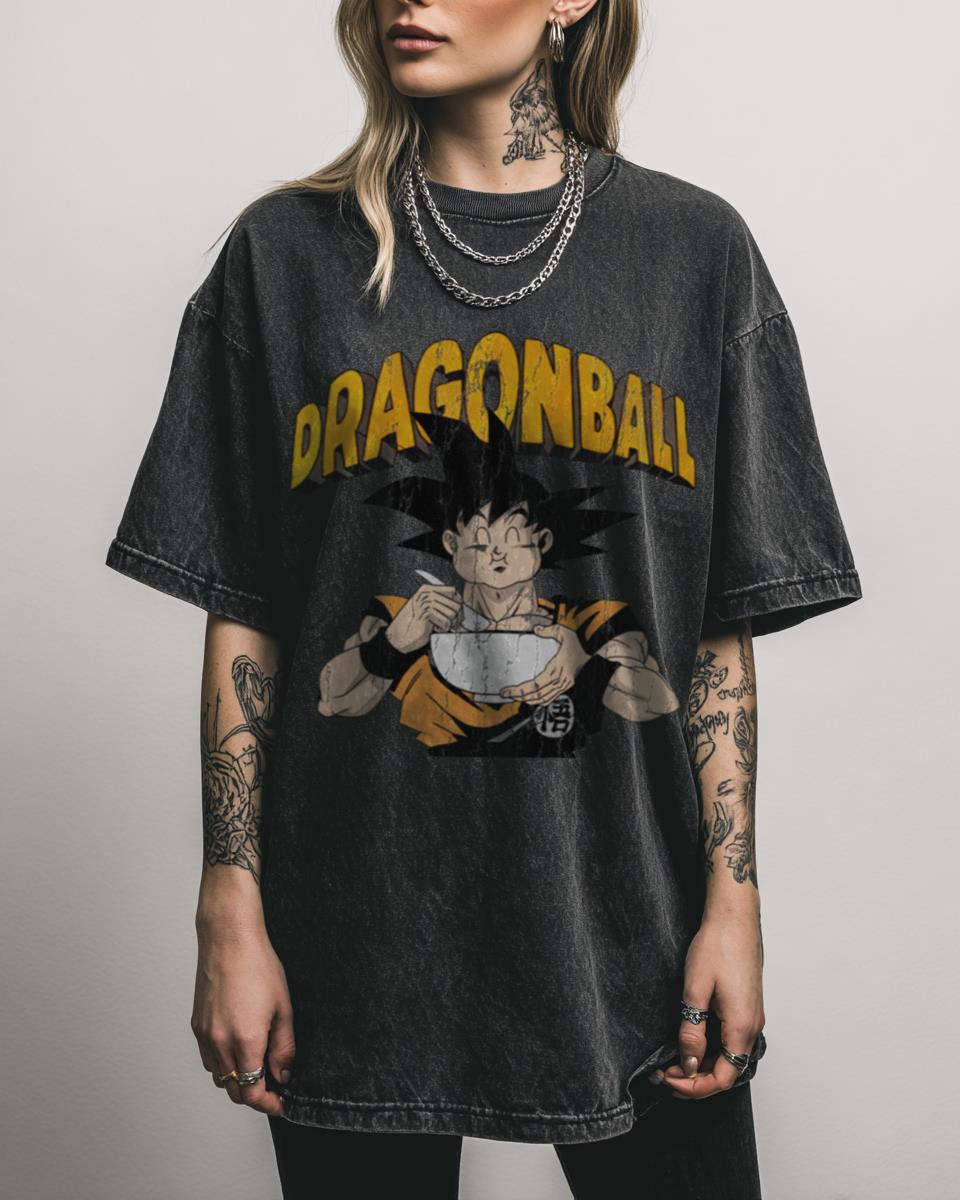 Goku Eating Ramen Tee | Dragon Ball Z Anime Fan Art