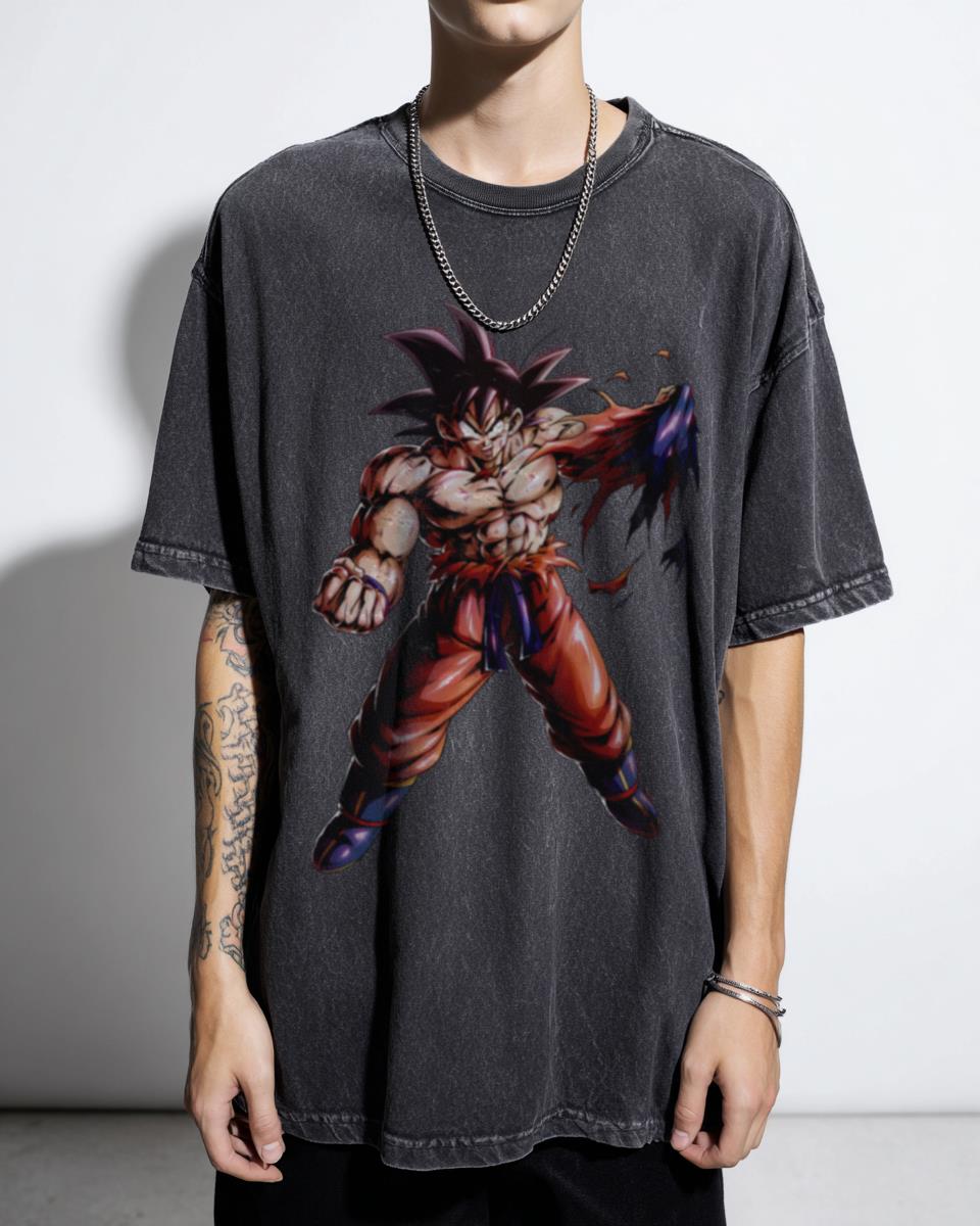 Goku Fighting Dragon Ball Z Anime Action Tee