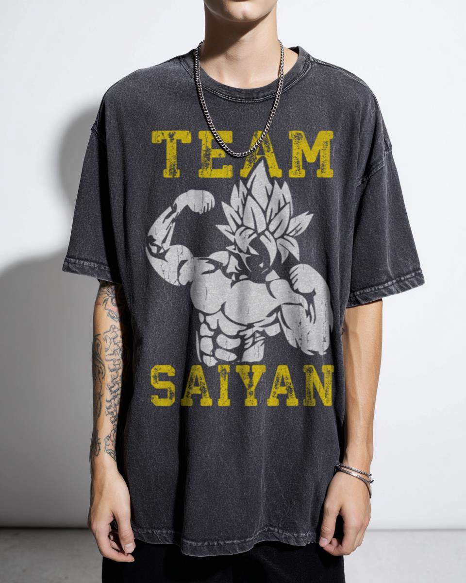 Goku Flexing Team Saiyan Anime T-Shirt - Dragon Ball Z Workout Fitness Bodybuilding Unisex