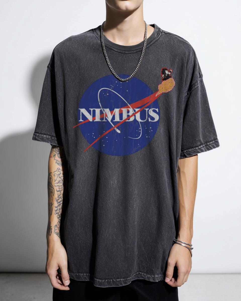 Goku Flying Nimbus NASA Space Anime T-Shirt - Dragon Ball Sci-Fi Mashup