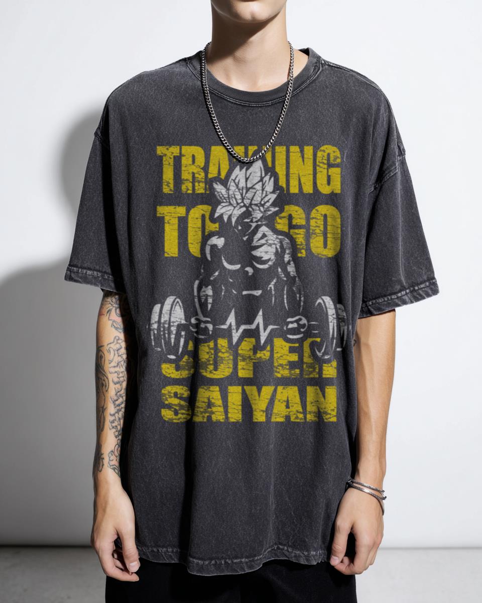 Goku Gym Super Saiyan Training Anime Workout Tee