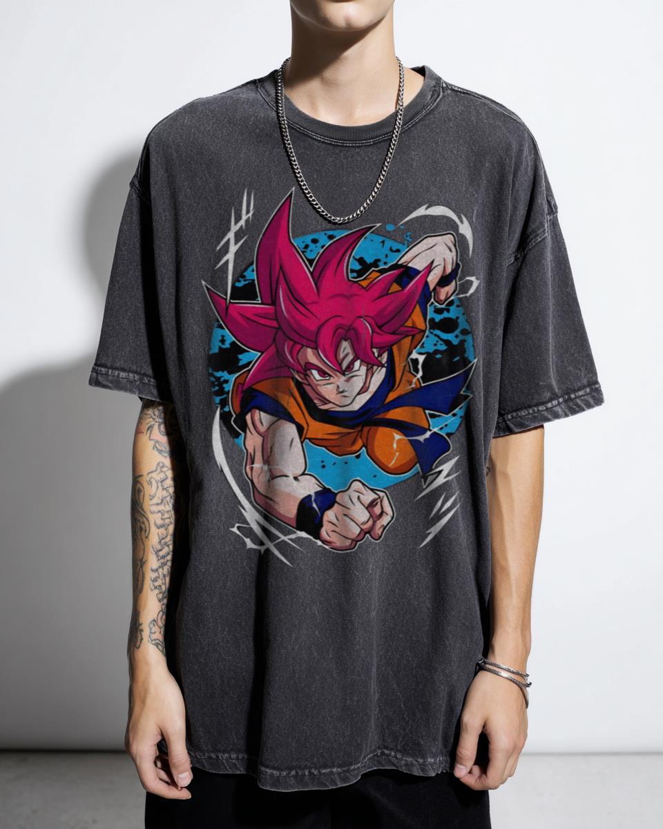 Goku Super Saiyan God Blue Anime T-Shirt - Dragon Ball Super Manga Fan Unisex