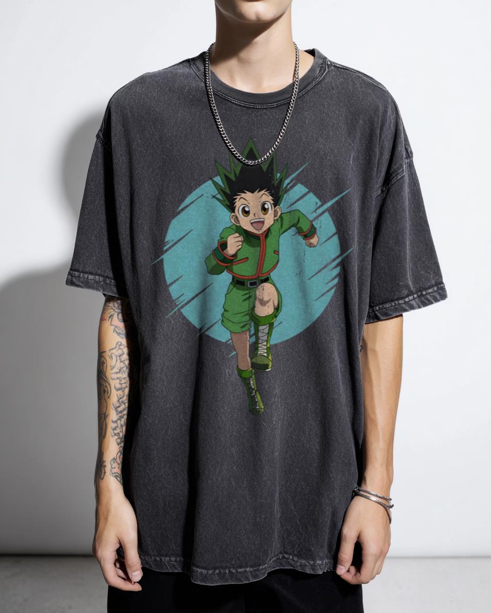 Gon Freecss The Playful Boy Hunter x Hunter Anime T-Shirt - HxH Manga Art