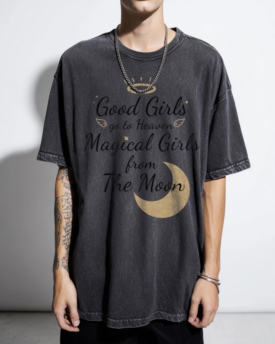 Good Girls Go to Heaven Magical Girls from the Moon Anime T-Shirt - Sailor Moon Inspired Kawaii Tee Women