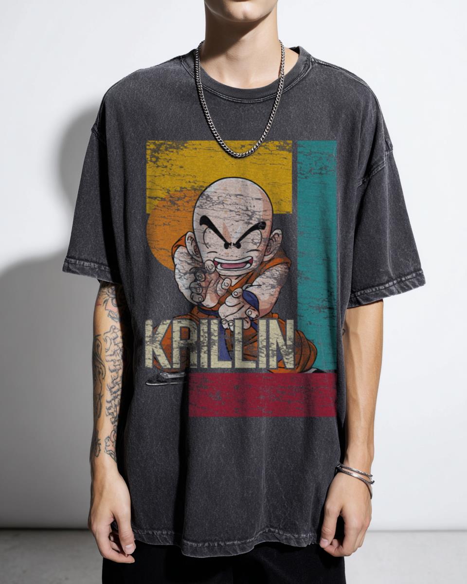 Graphic Style Krillin T-Shirt | Dragon Ball Z Manga Anime Tee