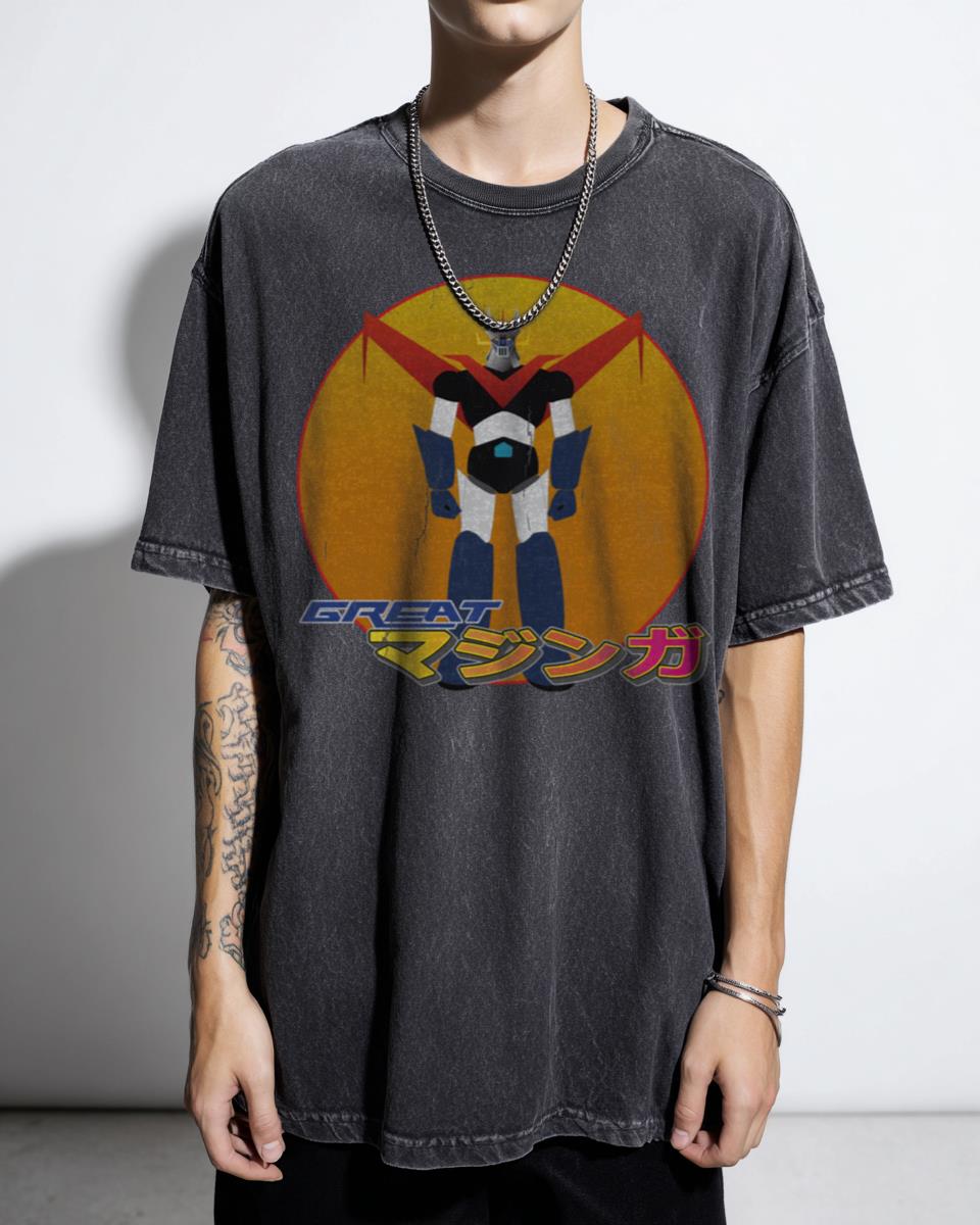 Great Mazinger Japanese Anime T-Shirt - 70s Mecha Robot Fanart Retro