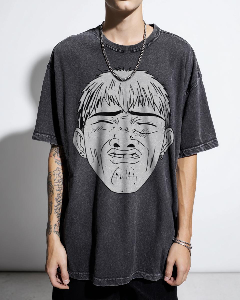 Great Teacher Onizuka GTO Anime Manga T-Shirt - Funny Japanese 90s Face Art