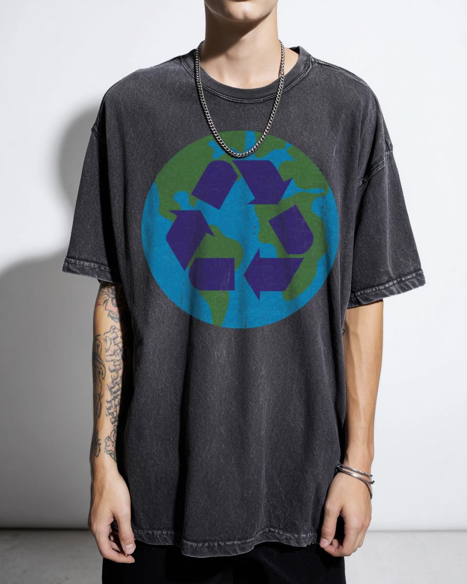 Green Earth Day Recycle Symbol T-Shirt - Mother Nature Environmentalist Gift