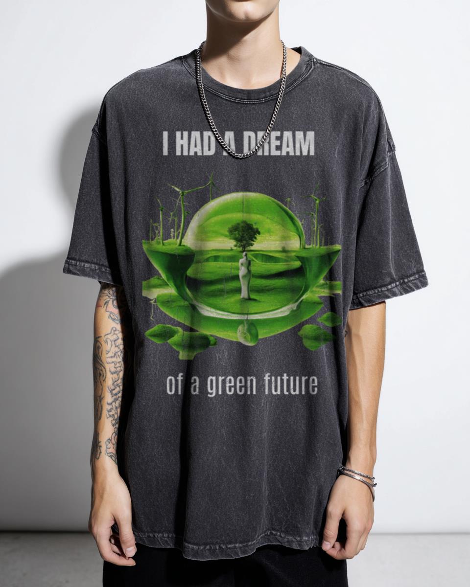 Green Future Wind Turbines Environmental Activist T-Shirt - Climate Awareness Unisex