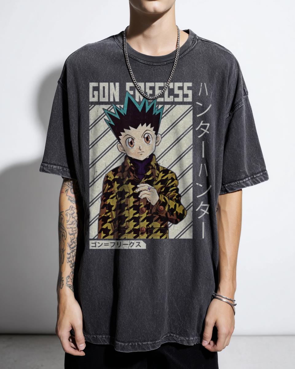 Green Haired Hunter Prodigy Anime T-Shirt - Iconic Shonen Manga Tribute Unisex