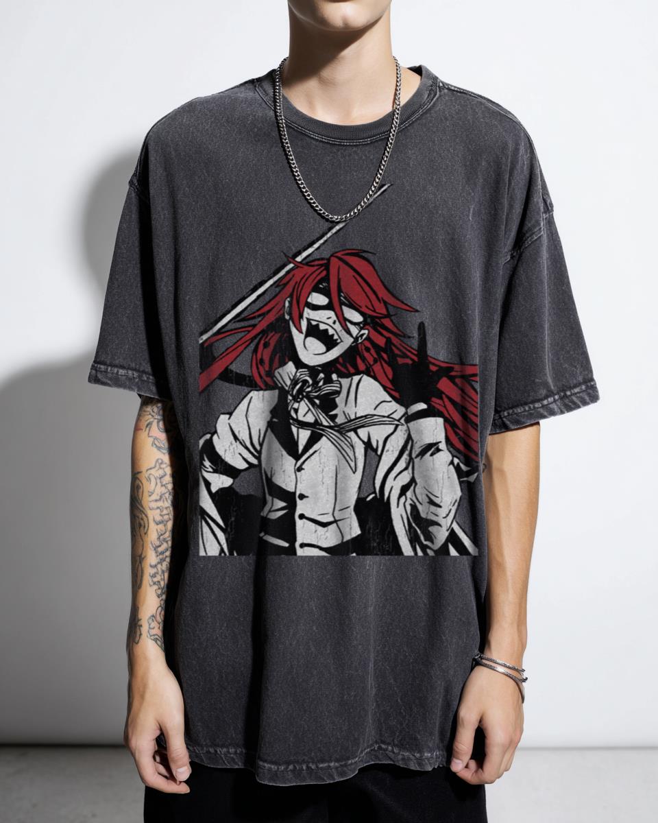 Grell Sutcliff Black Butler T-Shirt - Anime Manga Dark Fantasy Shinigami