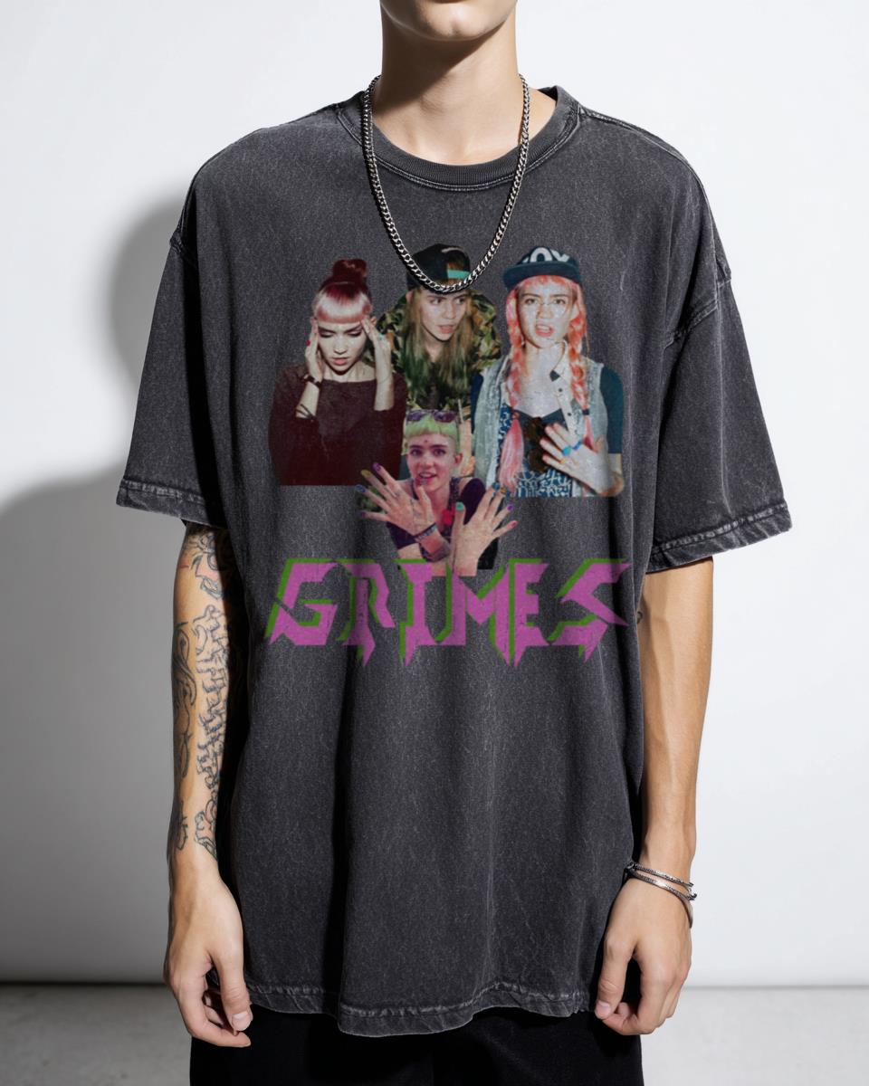 Grimes Electro Pop Artist T-Shirt - Indie Music Grunge Aesthetic Unisex