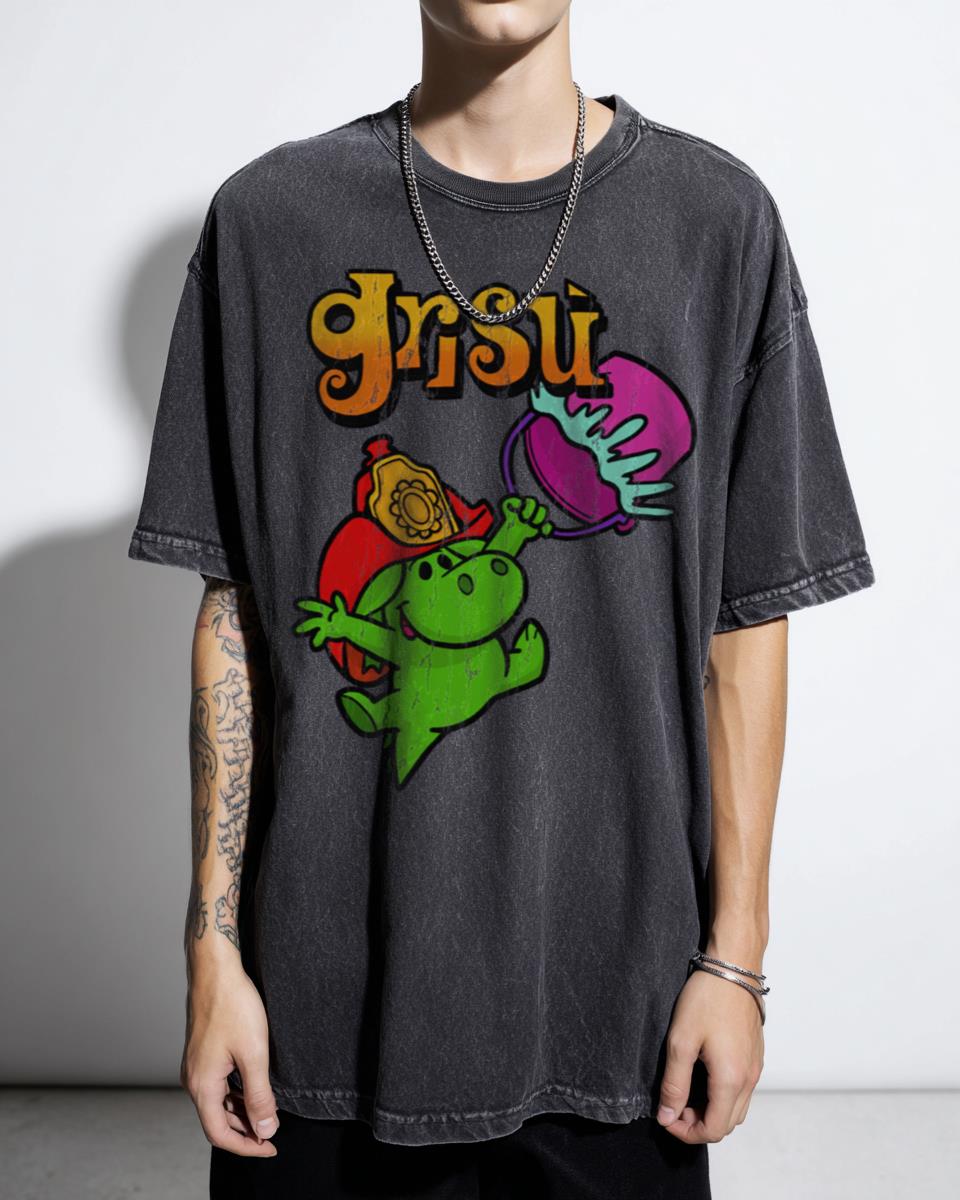 Grisu the Firefighting Dragon Cute Cartoon T-Shirt - Italian Animation