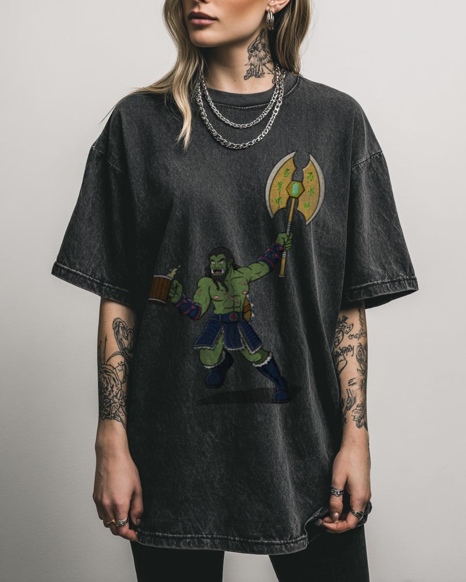 Grog’nak Banklin Barbarian Half-Orc T-Shirt – Dungeons & Dragons Berserker Axe Tee Unisex
