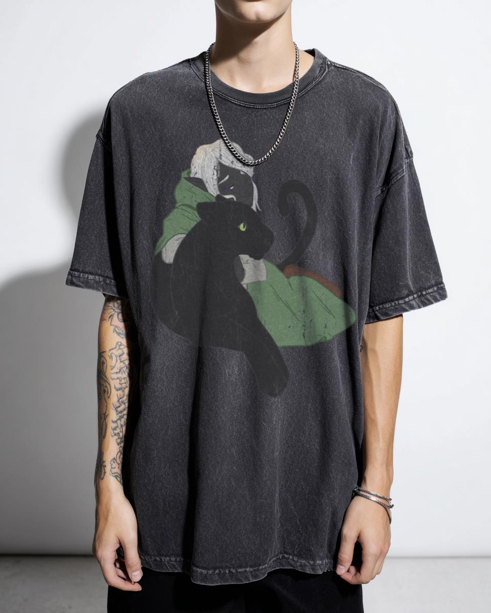 Guenhwyvar Panther Cat Fantasy Art T-Shirt - Dungeons & Dragons Drizzt Companion Tee Unisex