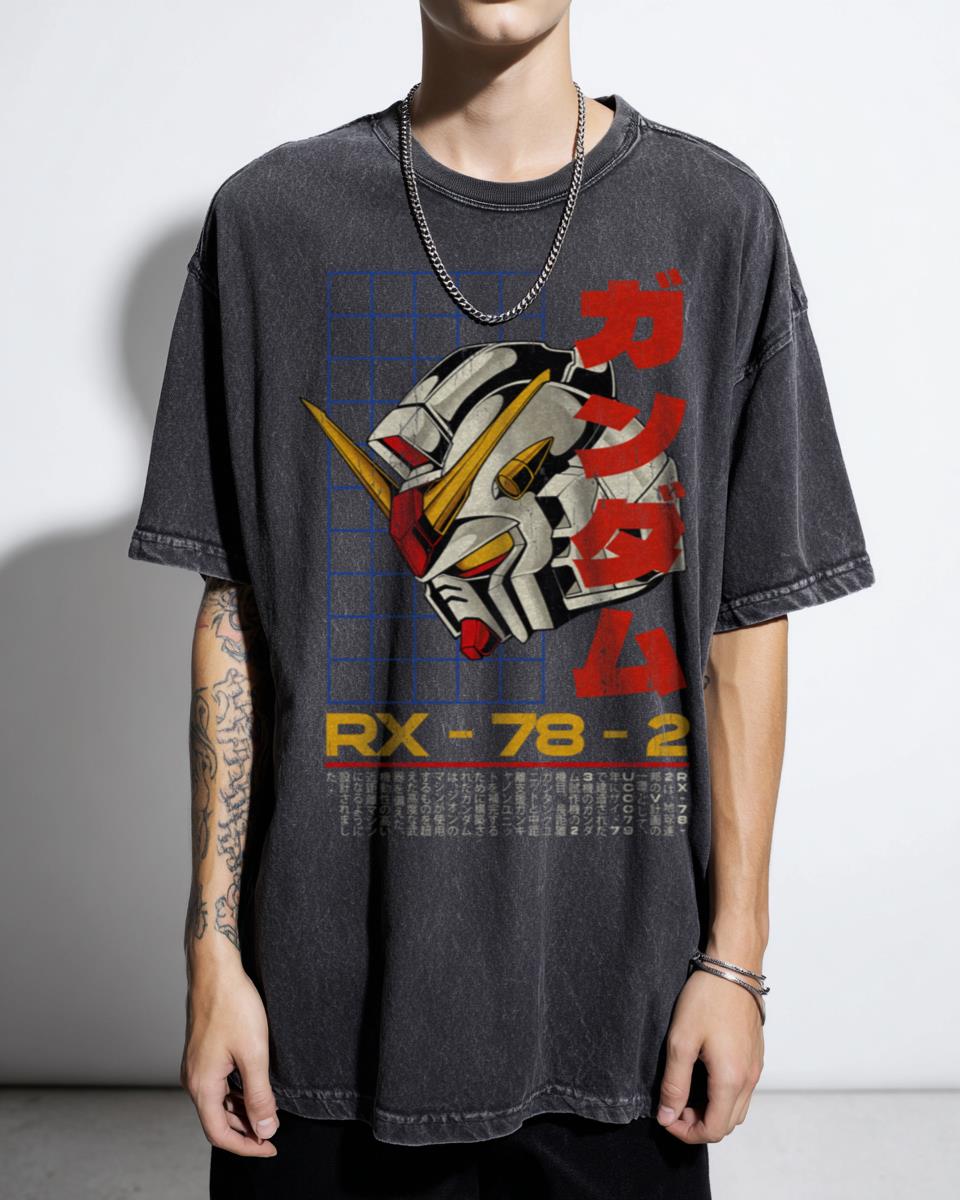 Gundam RX-78 Japanese Mecha Robot T-Shirt - Streetwear Gunpla Fan Unisex