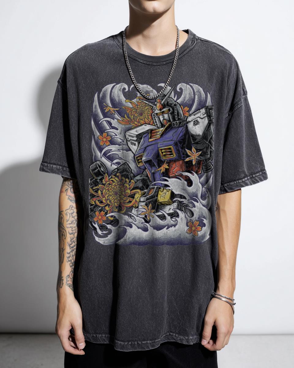 Gundam RX-78 Sukajan Tattoo Style T-Shirt - Japanese Mecha Anime Fan Unisex