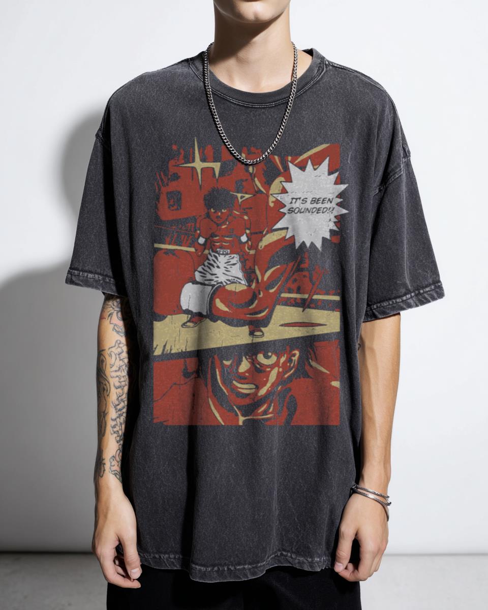 Hajime no Ippo Retro Vintage Boxing Anime T-Shirt - Makunouchi Manga Fan