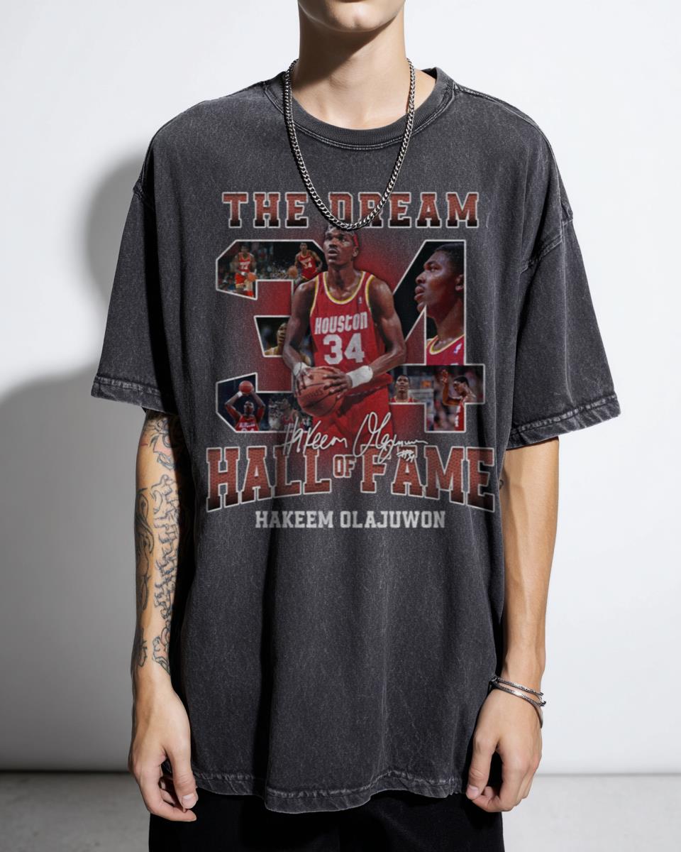 Hakeem Olajuwon The Dream T-Shirt - Vintage 80s 90s Bootleg Rap Fan