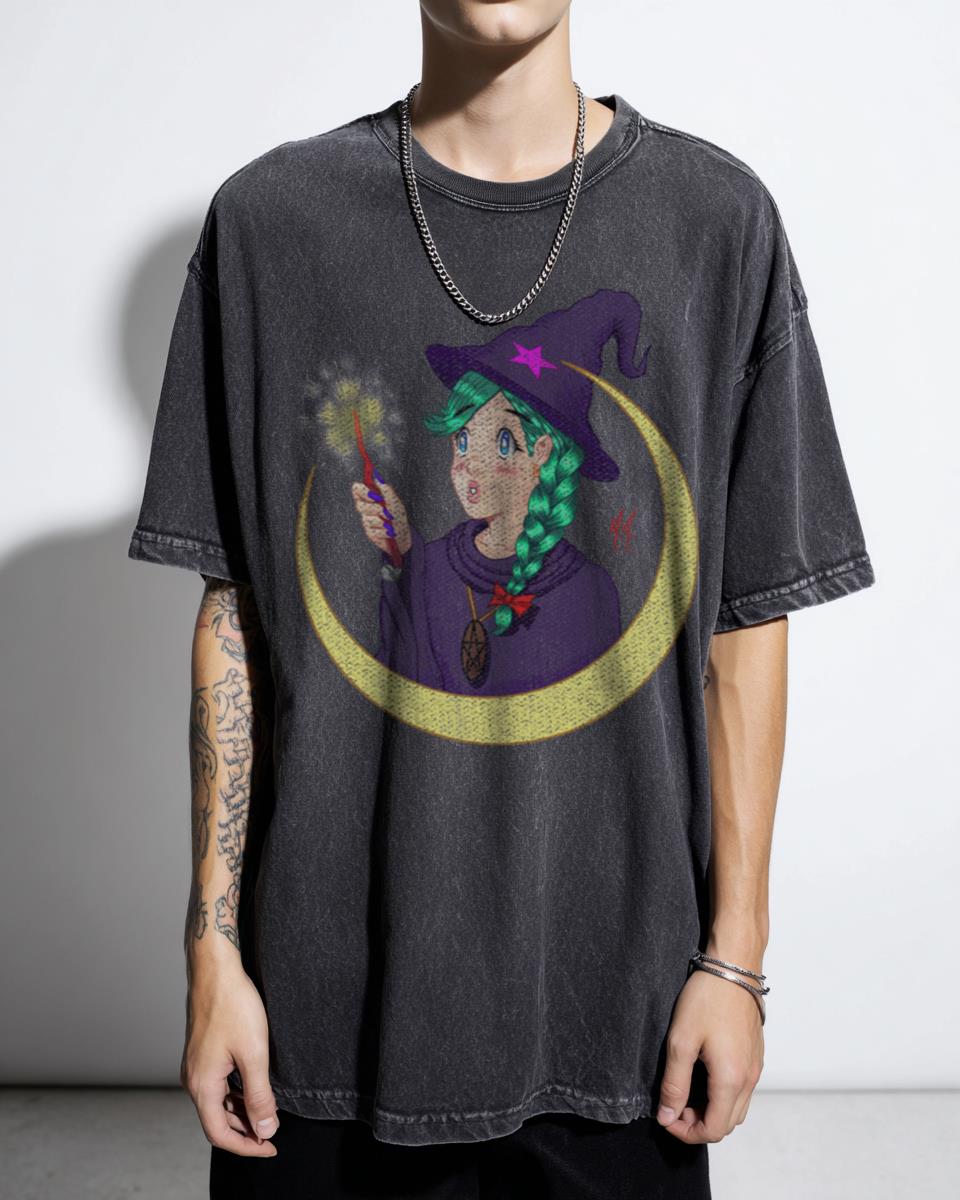 Halloween Cute Witch Moon Tee | Dark Spooky Holiday Shirt