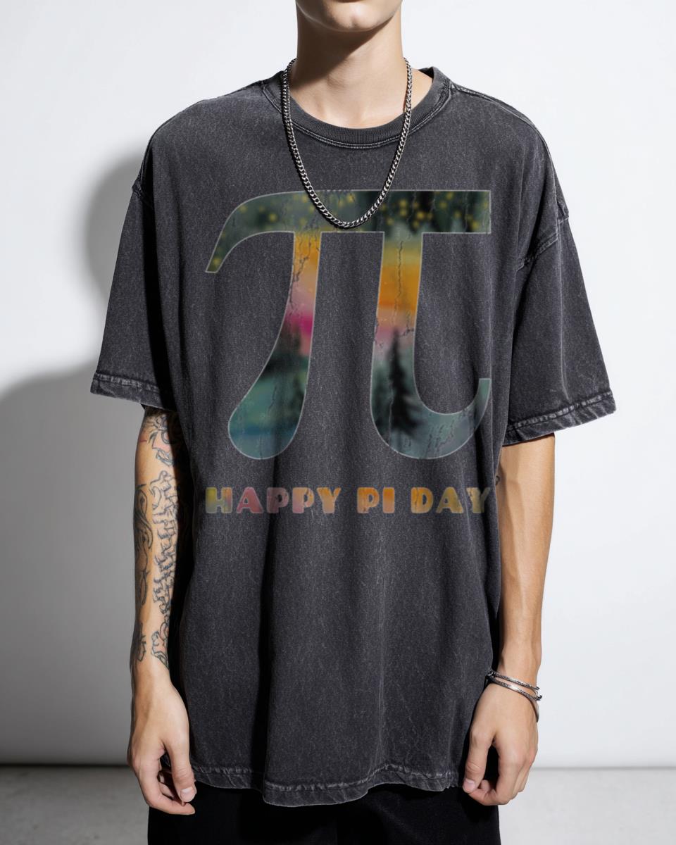 Happy Pi Day Math Art T-Shirt - Infinite Geometry Numerical Patterns Unisex