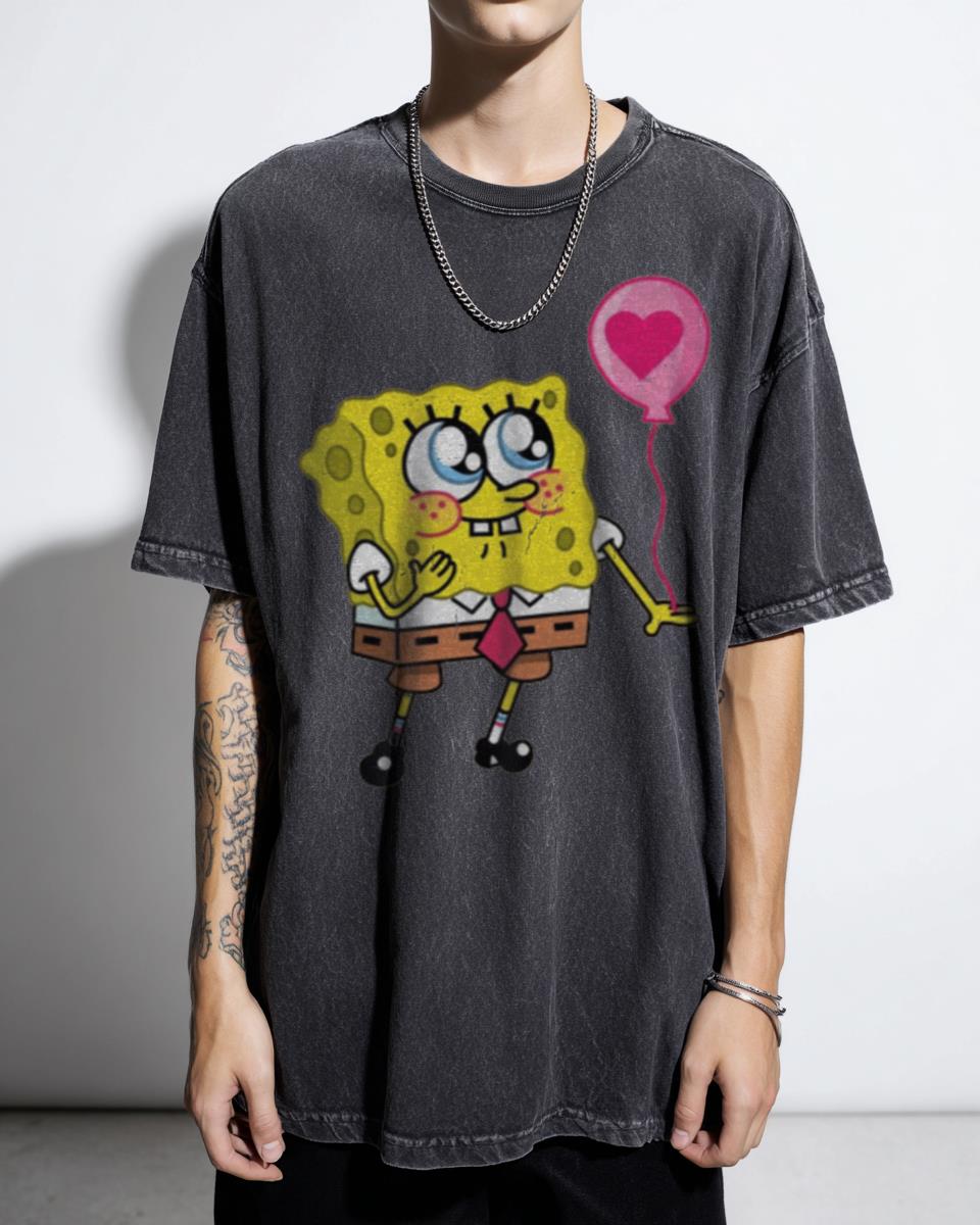 Happy 'SpongeBob SquarePants Big Face' Cartoon T-Shirt - Nickelodeon Fan Unisex