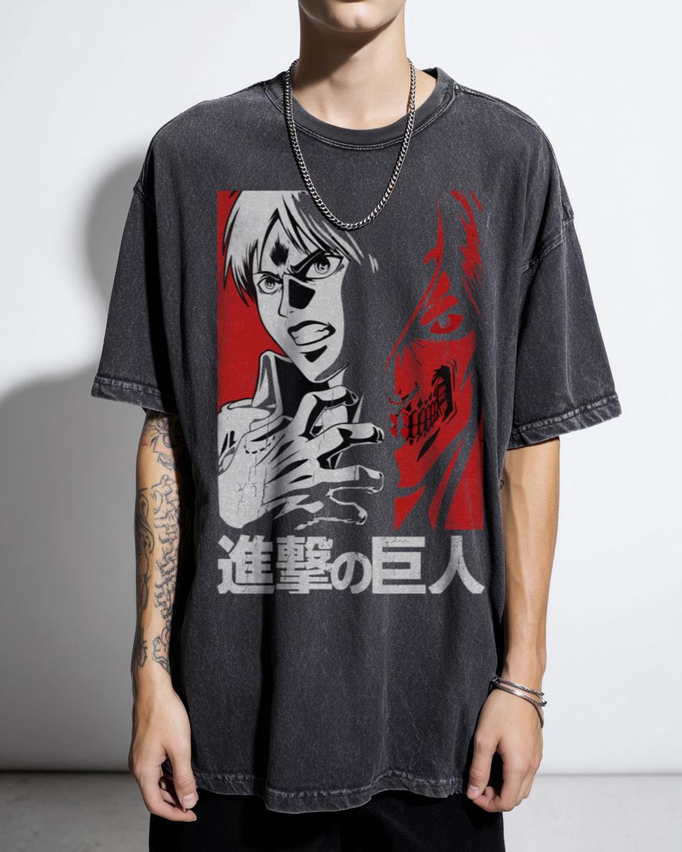 Harajuku Anime Attack Style T-Shirt - Japanese Manga Streetwear Unisex