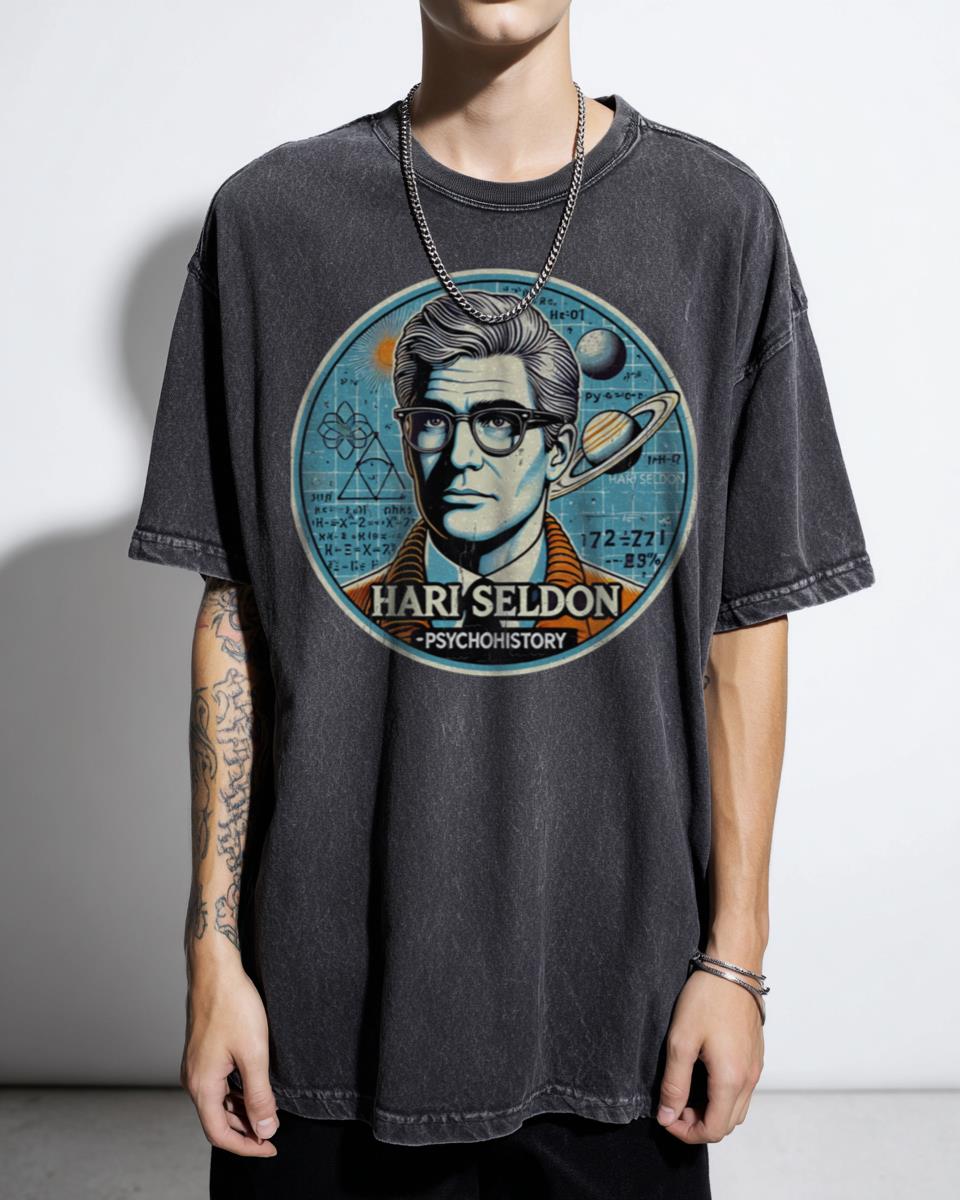 Hari Seldon Psychohistory Foundation T-Shirt - Isaac Asimov Sci-Fi Tee