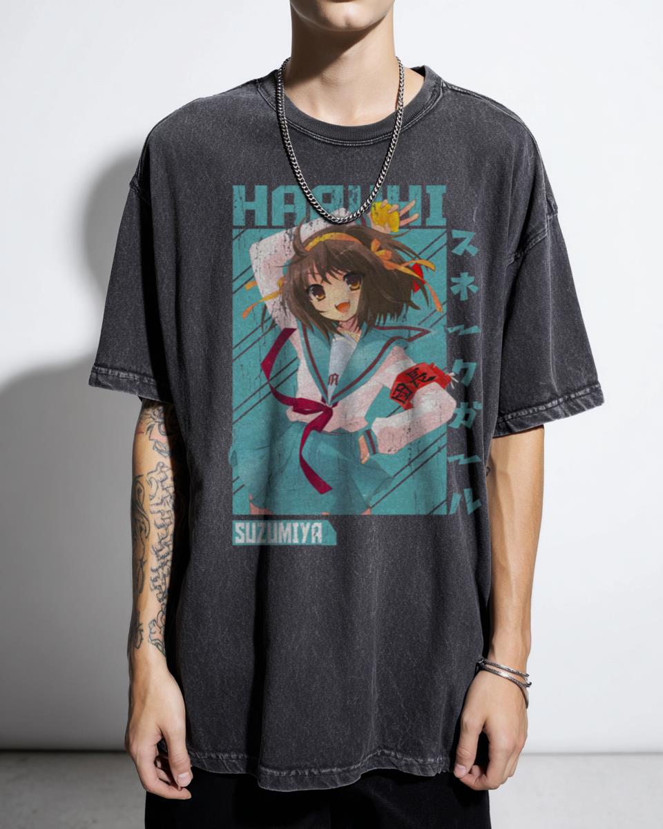 Haruhi Suzumiya Anime Manga Mask T-Shirt - Japanese Light Novel Fan