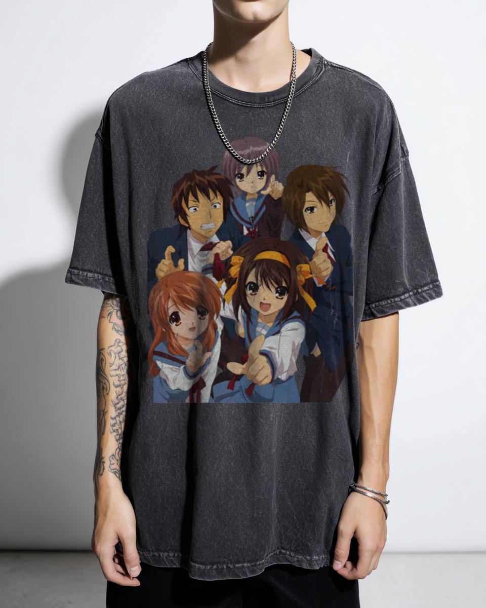 Haruhi Suzumiya Inspired Anime T-Shirt - SOS Brigade Manga Fan