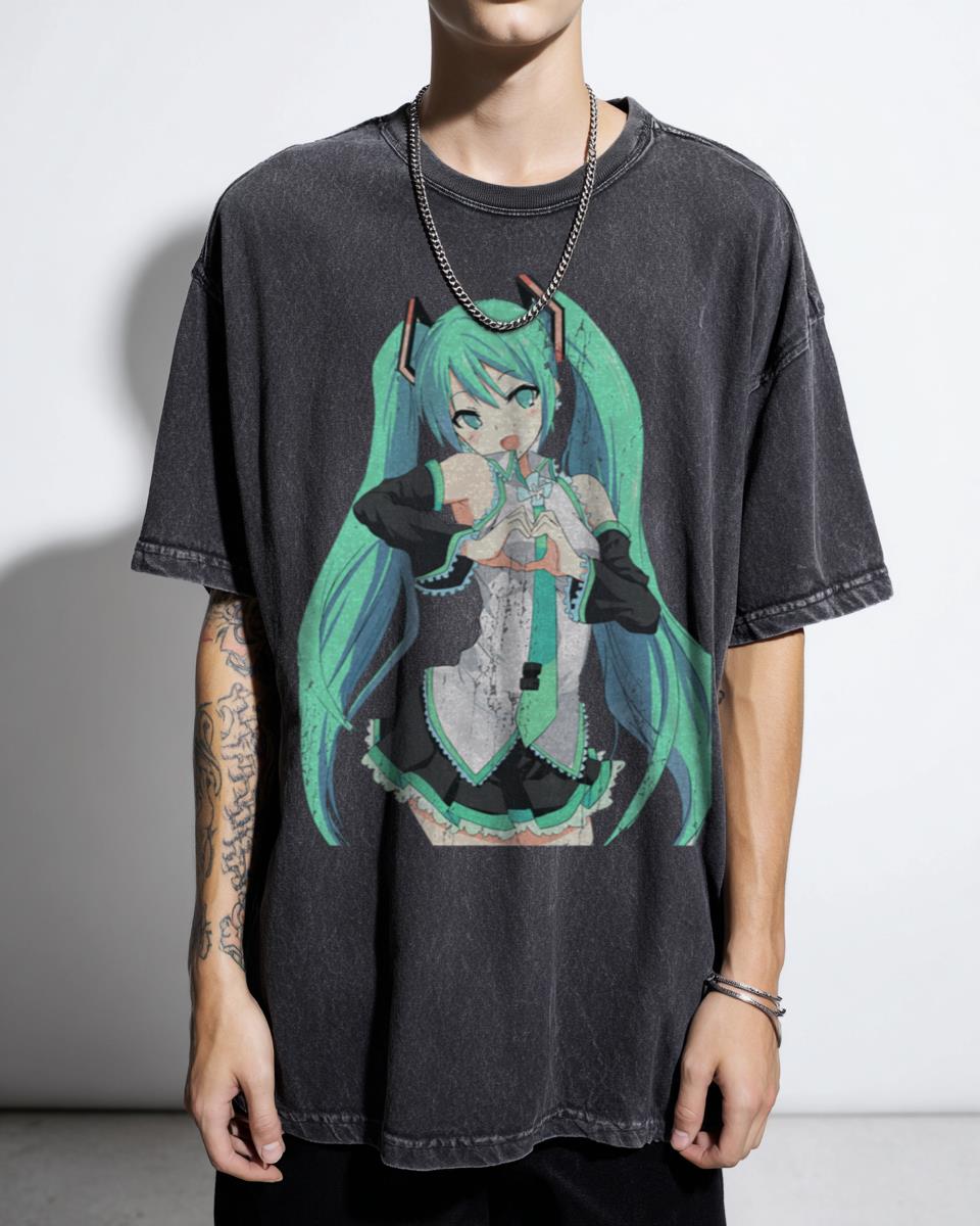 Hatsune Miku Vocaloid Anime Art T-Shirt - Manga Pop Star Unisex