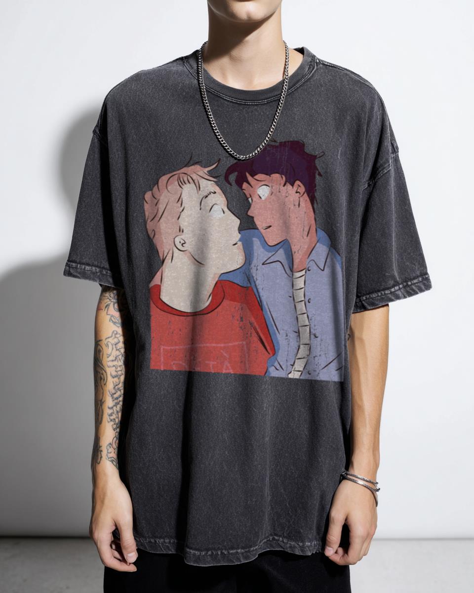 Heartstopper Nick and Charlie Photo Booth Graphic T-Shirt - Netflix Series Pride Merch
