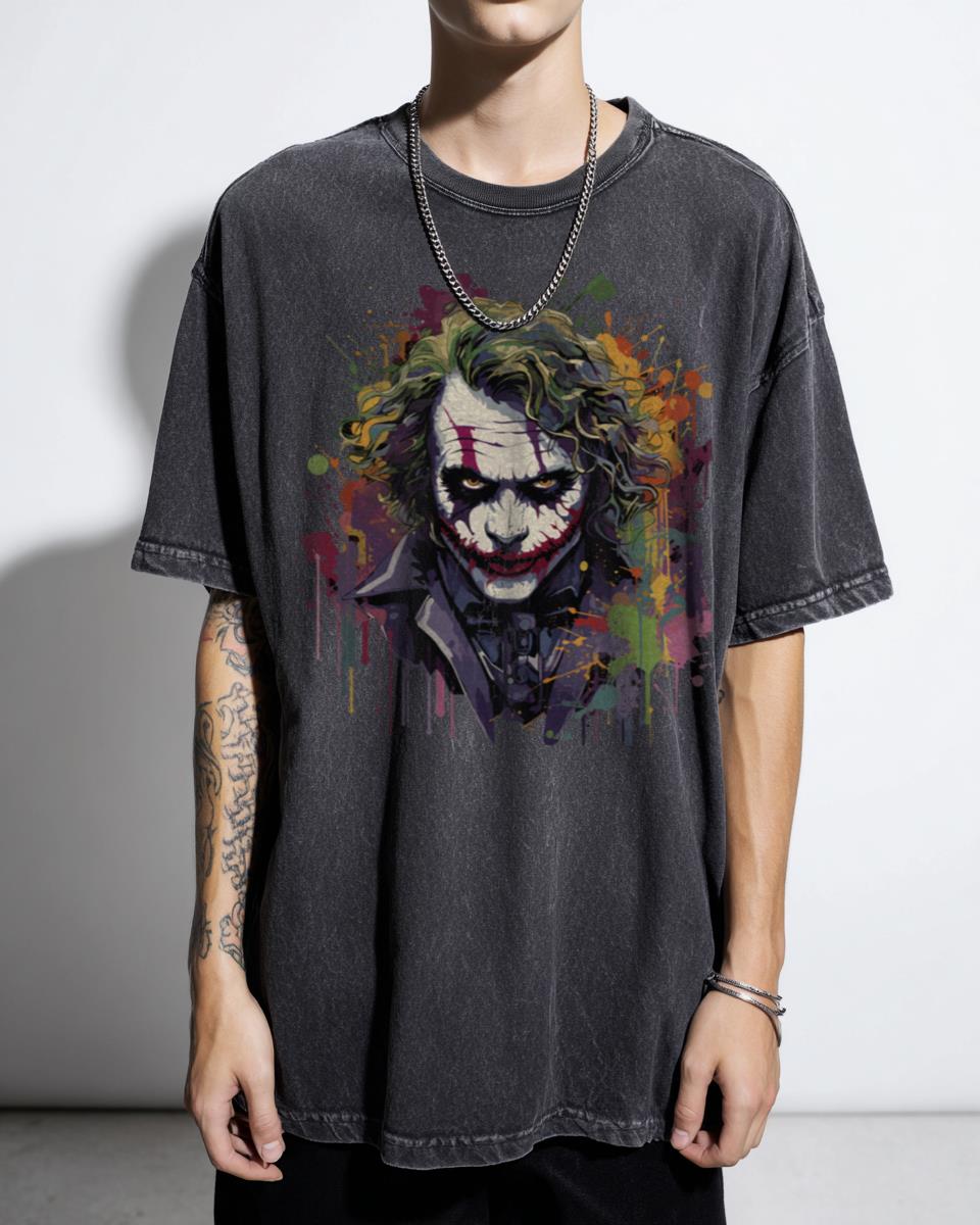 Heath Ledger Joker 'Unleash Chaos' Dark Knight T-Shirt - Cinematic Supervillain Art