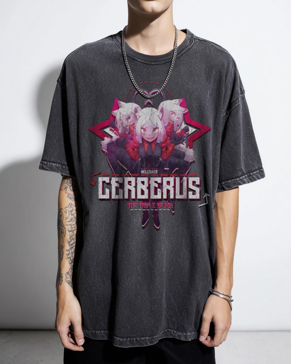 Helltaker Cerberus The Triple Demon Kawaii Anime T-Shirt - Cute Game Waifu