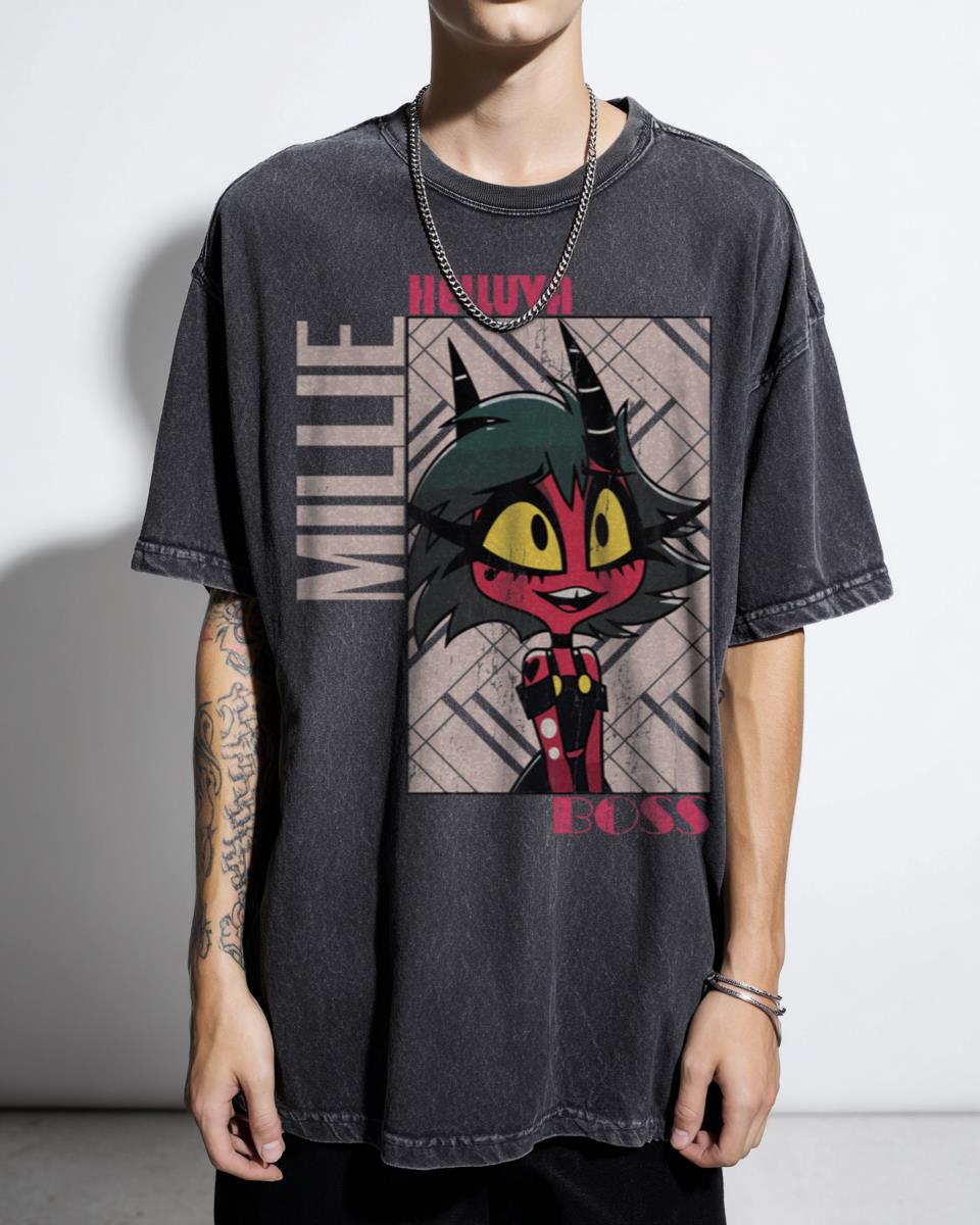 Helluva Boss Millie Cartoon Anime T-Shirt - Imp Assassin Fan Art