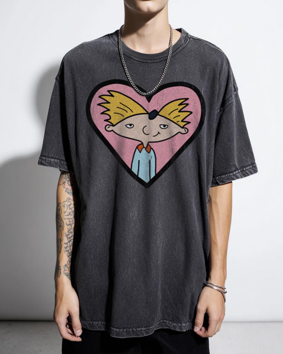 Hey Arnold! Helga Pataki Heart Cartoon T-Shirt - Nickelodeon 90s Nostalgia Fan