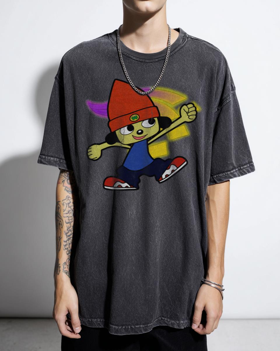 High Contrast Parappa The Rapper "Yeah!!" T-Shirt - Playstation Rhythm Game Apparel for Unisex