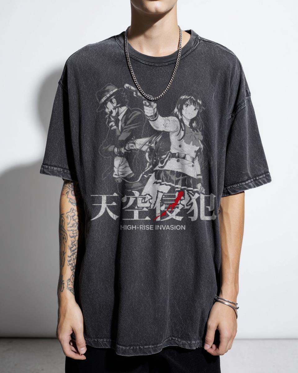 High Rise Invasion Anime Character T-Shirt - Japanese Manga Series Art