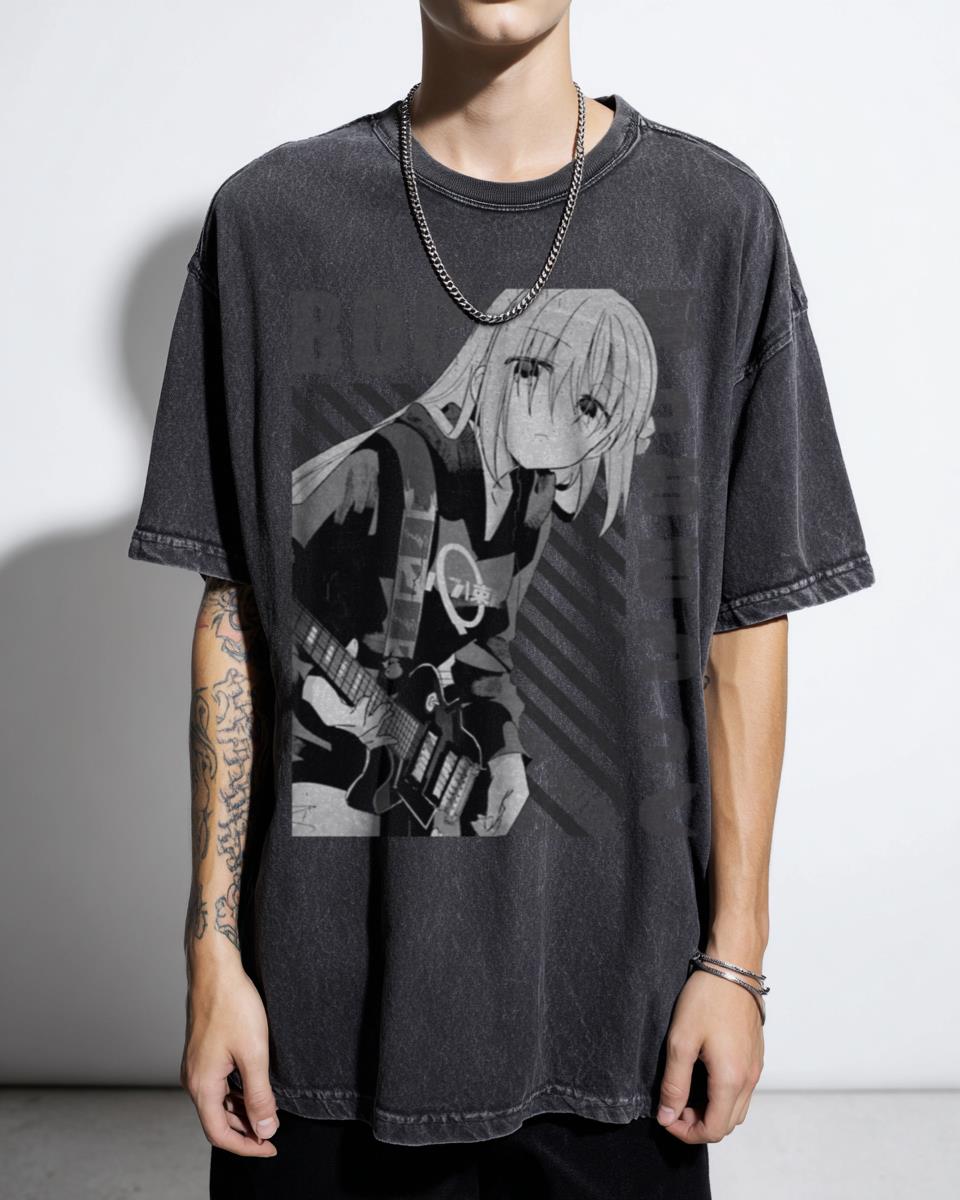 Hitori Gotou Bocchi the Rock! Anime Girl Acidwash Tee