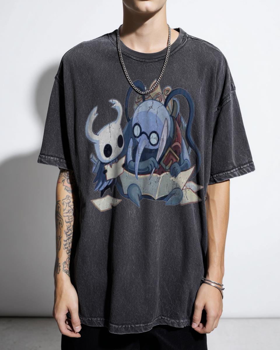Hollow Knight Game Fan Art T-Shirt - Indie Metroidvania Chibi Style